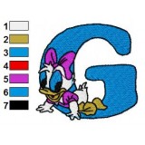 G Daisy Duck Disney Baby Alphabet Embroidery Design